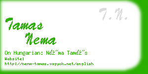 tamas nema business card